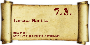 Tancsa Marita névjegykártya